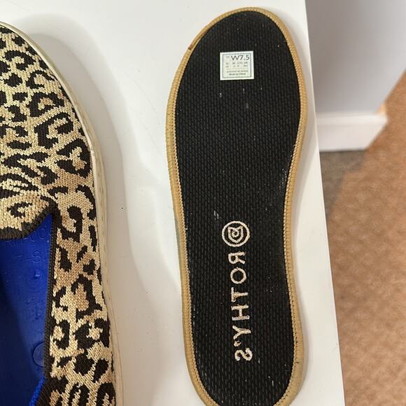 Rothy's Womens The Slip On Sneaker Camo Cat Size 7.5 Leopard Print Tan Casual - Picture 8 of 8